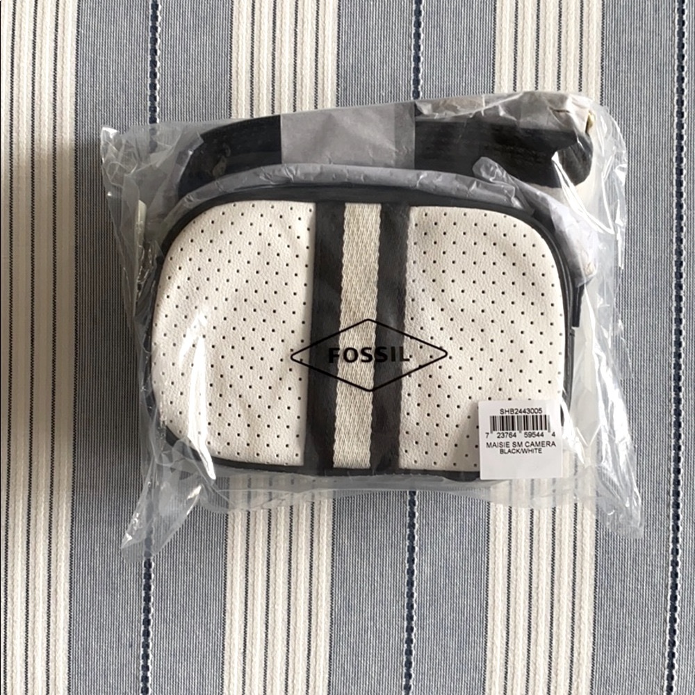 Fossil Maisie Small Camera Bag - black/white
